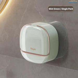 [SG Seller]Waterproof Flip Cover Soap  Self Adhesive Wall Mount Soap Dish No Drill Bathroom Shower Storage
