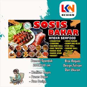 Spanduk Banner sosis Bakar custom model f