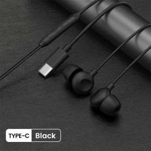 Type-C/3.5MM Silicone Sleep Wired Earphones In-ear Handsfree With Cable Headphones With Mic Earbuds In-line Control Headset