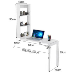 Kitchen Wall Mount Folding Table Wall Mounted Table Dining Table Wall Mount Folding Table Household Small Apartment Multi-Functional Storage Rack 餐桌