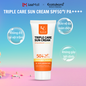 Kem chống nắng 3 tác động W.Skin TRIPLE CARE SUN CREAM SPF50+/ PA++++ (60g) mỏng nhẹ không bết dính không cay mắt không vệt trắng {Có tem phụ nhập khẩu chính ngạch}