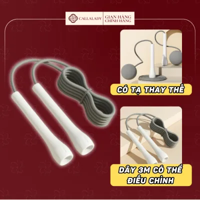 Dây nhảy thể lực Callalady 2 trong 1 dây nhảy có thể điều chỉnh tạ thể dục tại nhà giảm mỡ bụng cho mọi lứa tuổi
