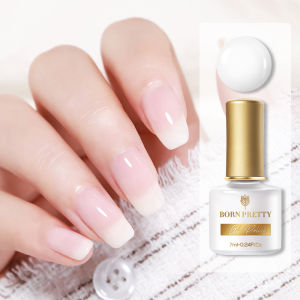BORN PRETTY 10ML Milky White Gel Nail Multicolour Jelly Gel Polish Reflective Glitter Top Coat Cat Eye Gel Nail Art Polish Nail UV Gel Complete Set