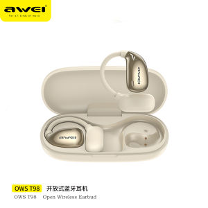 Awei T98 OWS Ear Hook Earphone On-Ear Open Wireless Earbuds With Mic Silicone Material Bluetooth 5.3 IPX6 Waterproof Exclusive Sport Earpiece For Running Cycling Gym Outdoor