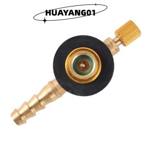 HUAYANG01 [HOT FASHION] อะแดปเตอร์วาล์วเป่าลมชาร์จเตาแก๊สตั้งแคมป์สแตนเลส