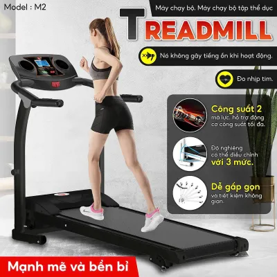 TRẢ GÓP 0%(ẢNH THẬT & VIDEO)B&G - Máy chạy bộ điện đơn năng mẫu M2 (TREADMILL) Công xuất 2.0HP có clip hướng dẫn lắp ráp