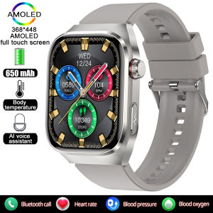 ECG+PPG Bluetooth call AMOLED full touch screen smart watch mens women watch sport heart rate fitness waterproof 2.04"368*448