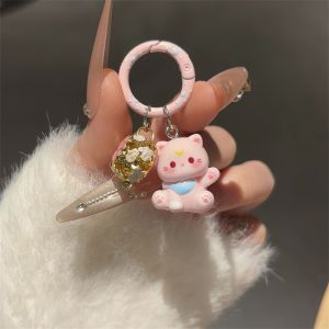 PaulWeekend Bag accessories Cute cat bell key chain girl bag accessories Pendant Sweet ins wind key ring send bestie pendant