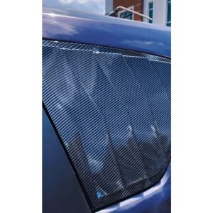 Perodua Alza 2009-2021 Shark Sporty Louver Triangle Mustang Window Cover Black Mirror Protector Cover Triangle Cover