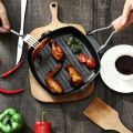 Square Grill Pan 20cm Alat Panggang Bentuk Kotak Anti Lengket Wajan BBQ Bakaran Sate Serbaguna Panci Pemanggang - HOMIA. 