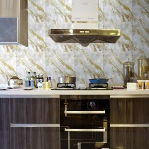 kkl store KITCHEN FOIL 5meter by 45cm self adhesive waterproof foil quality heatproof oilproof Self-adhesive Wallpaper Home Decor Wallcovering For Living Room Bedroom Background Wall Stickers PVC Wallpaper 3D Decals Home Decor Wallsticker 1 Roll