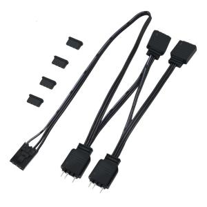 1 to 4 4pin to 3Pin ARGB Splitter Cable 5V3P Adapter For HDLL120 Synchronizing ARGB Lighting Across Multiple Fans