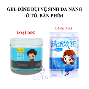 Gel dính bụi vệ sinh đa năng nội thất ô tô bàn phím máy tính khe hở khó vệ sinh Lota Shop