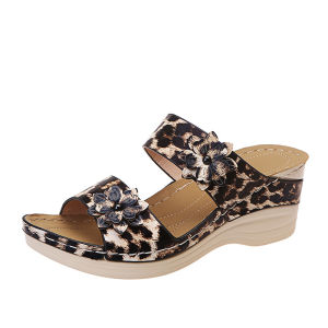 [Free Shipping] New Plus-Size WomenS Sandals Thick-Soled Wedge Heels Snake-Pattern Sandals Plus-Size WomenS Shoes In Stock