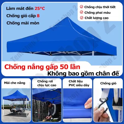 Nhà Bạt Di Động Mái Che Cao Cấp 2x2 2x3 3x3 3x4.5 3x6m chống thấm nước vải Oxford chịu lực cao dùng cho cắm trại ngoài