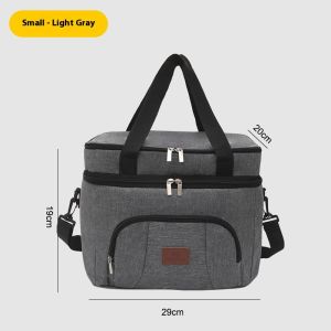 Túi giữ nhiệt cách điện cho thực phẩm hai lớp di động máy làm mát bữa trưa Tote