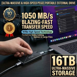 Mini Portable Hard Drive HighSpeed Stable Large Capacity For Transmission Performance Data Storage Backup Travel Work Study Computer Users