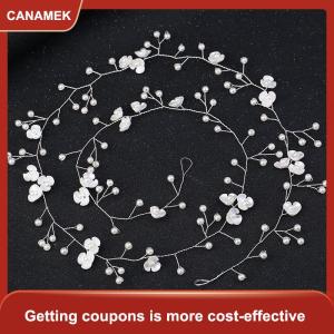 【CANAMEK 】 Headbands Wedding Hair Accessories Handmade Floral Rhinestone Hair Ornament For Bride Girls