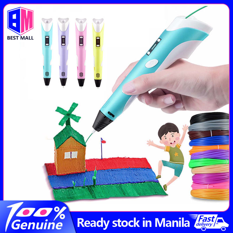 [🇵🇭 Stock&COD] Original 3D Printer Pen Full Set with Filament 3M 3 Colors Toy for Kids Scratch Pen For Chicken DIY 3d Printer pen Crafting Doodle Drawing Arts Printer Tools Childrens Toys Magic Pen Drawing