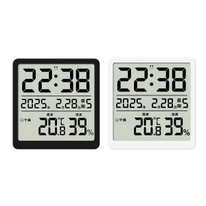 Thiết kế mỏng Màn hình LCD đồng hồ kỹ thuật số với màn hình đa chức năng hoạt động nhiệt độ và độ ẩm giám sát
