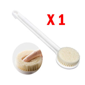 【SKIT SG】Long Handle Bath Brush with Soft Bristles Back Scrubber Massage Exfoliating Shower Body Cleaning Brush Shower Brush Men Women Bathing Tool Skin Care Back Washer Dead Skin Remover Comfortable Grip Bathroom Accessories Lightweight Durable Easy Dry