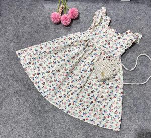 Jimmedy.id - Dress Anak Perempuan Bunga Kecil Bahan Crincle Premium Untuk Umur 3 - 7 Tahun