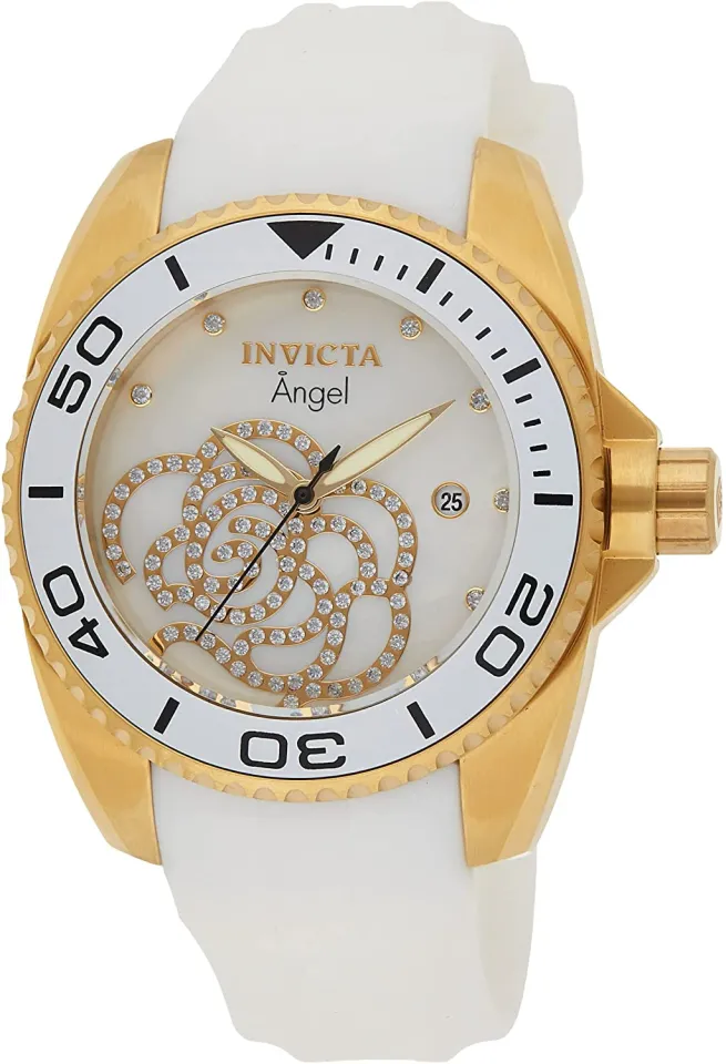 White and best sale gold invicta watch