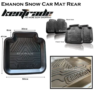 Rear Snow Gear Carpet Heavy Duty Deep Tray Rubber Car Mat Snow Sand Mud Car Floor Mats Black