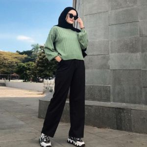 Bisa COD - Celana Kulot Jeans Wanita High Waist - Celana Kulot Premium Terlaris -  Celana Kulot Korea