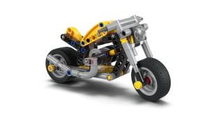Technic Yellow Motorcycle Toy - Building Toy for Boys & Girls Ages 7+ - Model Kit with Detailed Features - Bedroom Decor for Kids - Gift for Birthdays - 42225