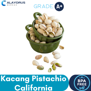 Kacang Arab Pistacio Pistachio Panggang Roasted 250 Gram / Kacang Ketawa Fustuk Arab Oleh Haji Umroh