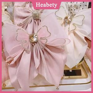 Heabety  Hàn Quốc Phong Cách Ngọt Ngào Thời Trang Cô Gái Công Chúa Tóc Clip Rhinestone Lớn Bow Kẹp Tóc Cho Phụ Nữ Mũ Nón Mùa Xuân Clip Tóc Phụ Kiện
