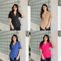 Kilua Top Baju Blouse Wanita Atasan Lengan Pendek Crinkle Airflow Anti Lecek Korean Style Kekinian Terbaru Ootd by Clashe. 
