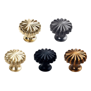 5/10Pcs Aluminum Alloy Cabinet Knob Wardrobe Pulls Pumpkin Drawer Knob Furniture Decorative Handle Furniture Hardware