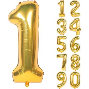 1pcs 16"/17" Inch Inflatable Aluminium Number Foil Balloon Birthday Party Decoration Gold
