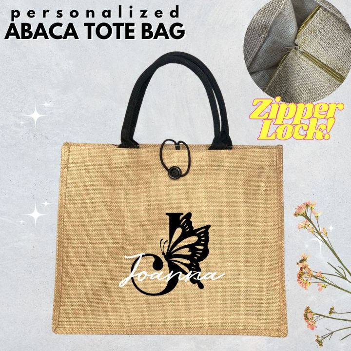 Ink And Style Ph Burlap Abaca Tote Bag Personalized FREE