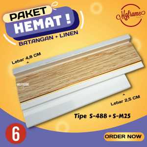 PAKET HEMAT BATANGAN PIGURA S M25 +S 488 1 M /LIS PLAVON/LIS PVC
