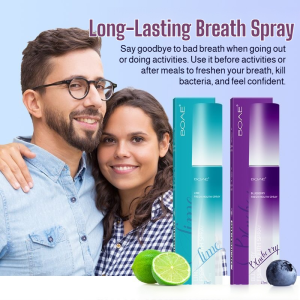 Portable Mouth Spray For Bad Breath Lime Blueberry Flavored Oral Freshener Instant Fresh Breath Anywhere Removal Of Smoke Long-Lasting Freshening