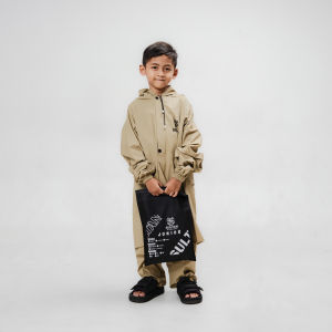 JAS HUJAN ANAK PONCO HIJAU ARMY PVC TEBAL WATERPROOF