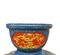 khuôn đúc chậu cảnh tròn 50 (hoa văn Cúc- Tùng -Đào) khuôn chậu ABS có lòng trong. 