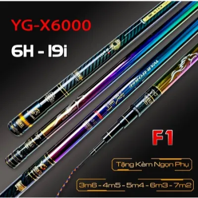 Cần Câu Tay YG X5000 X6000 F1 5H 6H 8H 10H Chuyên Đánh Cảm giác giữ cá tốt Cao Cấp Tặng Ngọn Phụ