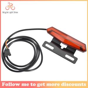 LED Ebike Brake Rear Light High-Brightness Ebike Turn Functional Tail Light Easy Installation for 36V 48V Electric Bike