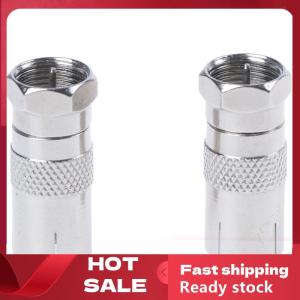 🚚【Local Express Delivery】🚚 2Pcs F Type Male Plug Connector Socket to RF Coax TV Aerial Female RF Adapters