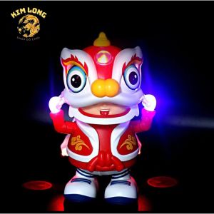 Đồ chơi lồng đèn trung thu hình chú bé đứng múa lân cho bé tặng kèm pin có nhạc đèn quà tặng trung thu cho bé