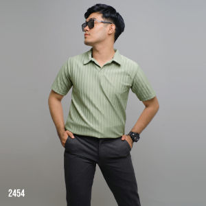 DGM Kaos Polo Shirt Pria Premium Knit Mint 2454