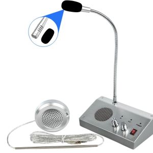 ⚡3W⚡Wireless Window Intercom System Speaker System  Anti-Interference 2 Way Bank Counter Intercom  Intercommunication Microphone for Office/Hospital/Home/School/Hotel(E330)