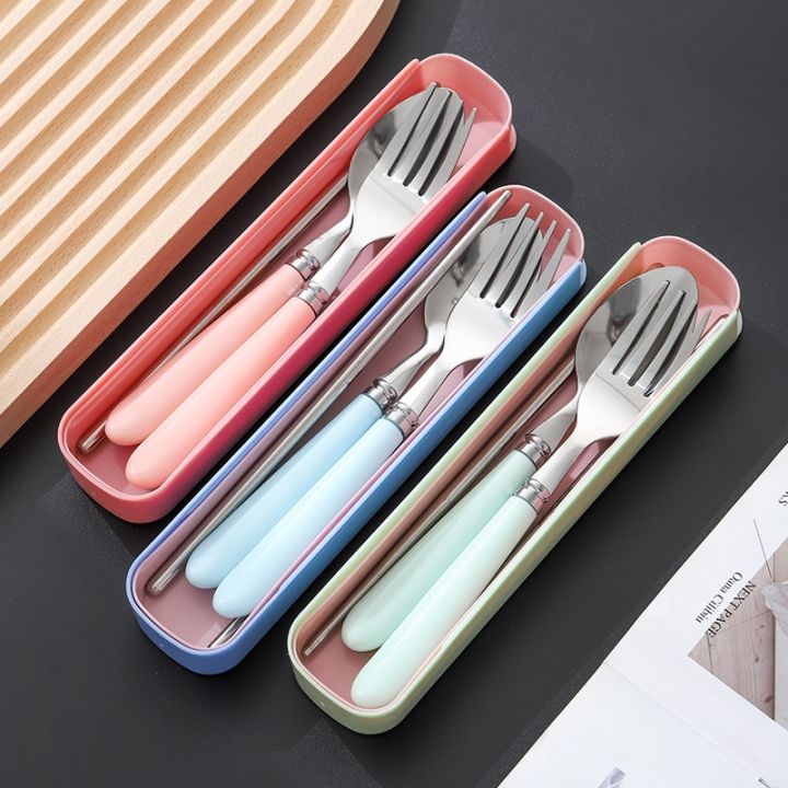 Set Stainless Steel Portable Cutlery Set Dining Tools Tableware | Lazada PH
