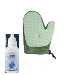 Pet Hair Removal Gloves New Upgraded Spray Gloves Anti-Static No-Flying Hair Removal and Knot-Untangling Massage Gloves防静电宠物喷雾手套