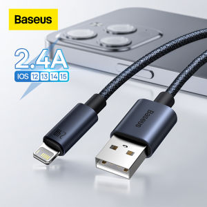 Baseus 2.4A USB Fast Charging Cable for iPhone 13 12 11 Pro Max XR X Mini 8 7 6s 6 5 Plus SE USB Data Sync Cable 1M