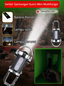 【Senter super terang】Senter gantungan kunci Senter portabel mini Senter multifungsi Lampu sorot tahan air Senter darurat luar ruangan Senter LED Mini